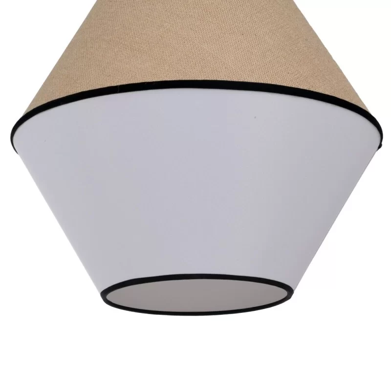 Ceiling Light White Black Natural Iron Plastic...