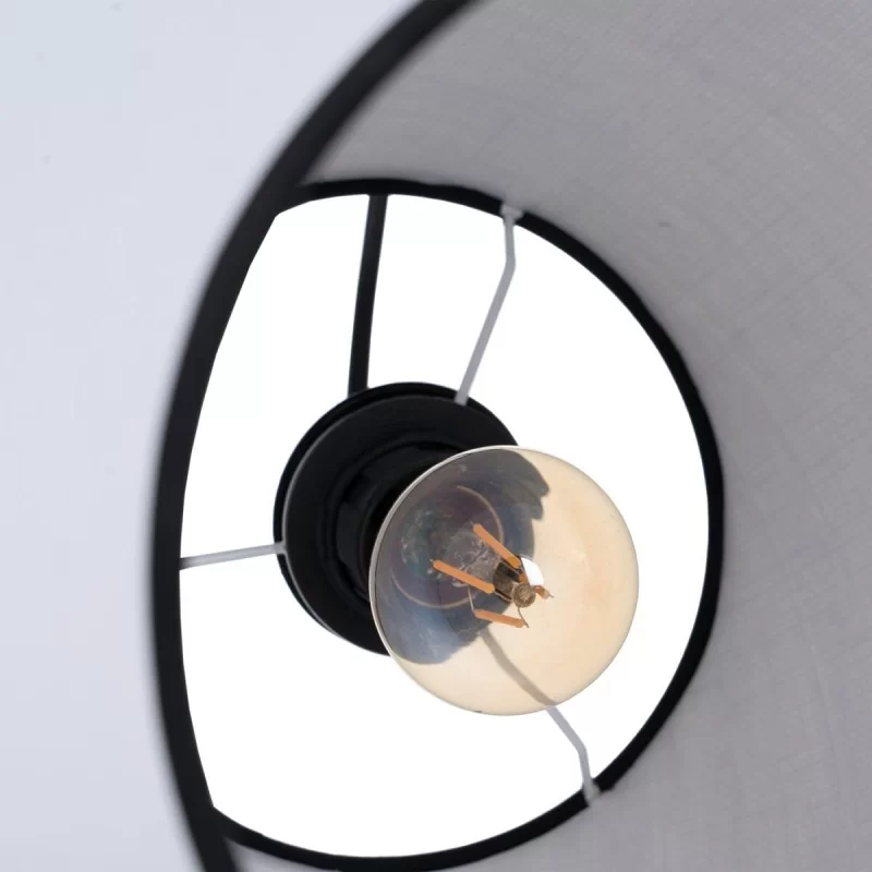 Ceiling Light White Black Natural Iron Plastic...