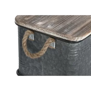 Set of Chests Home ESPRIT Silver Dark brown Metal Vintage... 2