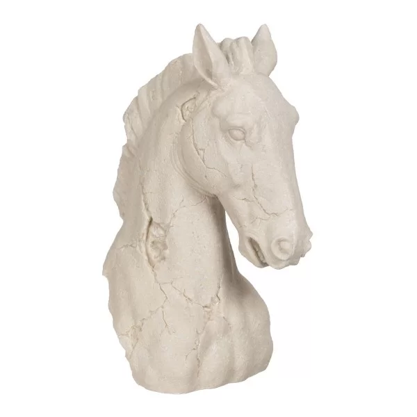 Decorative Figure Cream Horse 27 x 17,5 x 39,5 cm