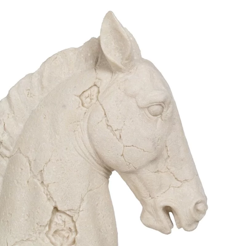 Decorative Figure Cream Horse 27 x 17,5 x 39,5 cm