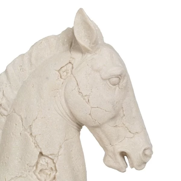 Decorative Figure Cream Horse 27 x 17,5 x 39,5 cm