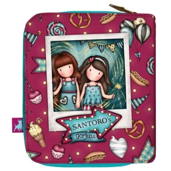 Purse Gorjuss Fireworks Maroon (10 x 12 x 3 cm) 2