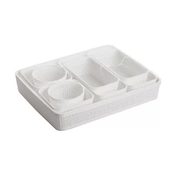 Basket set Dem Plastic 9 Pieces (34 x 28 x 6 cm)
