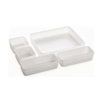 Basket set Dem Plastic 5 Pieces (34 x 28 x 6 cm) 2