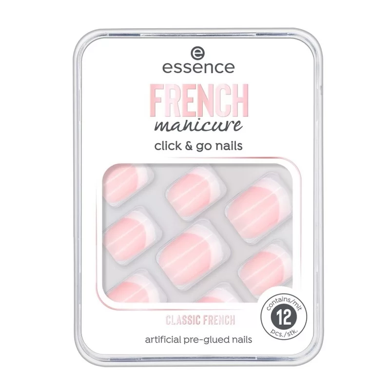 False nails Essence Click & Go Nails 01-classic french French manicure 12 Units
