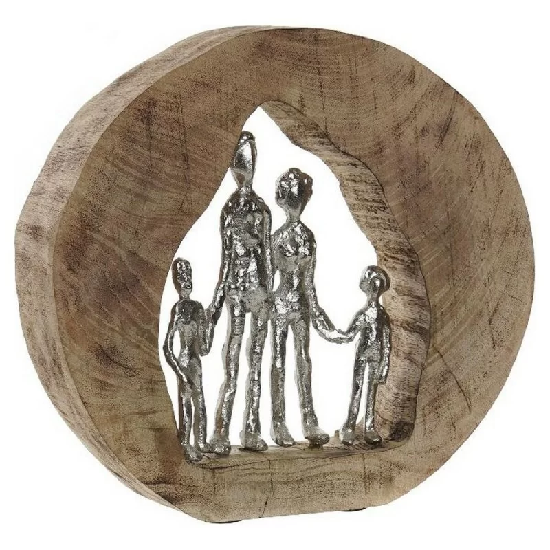 Decorative Figure DKD Home Decor 29,5 x 6,5 x 28,5 cm Silver Brown Modern