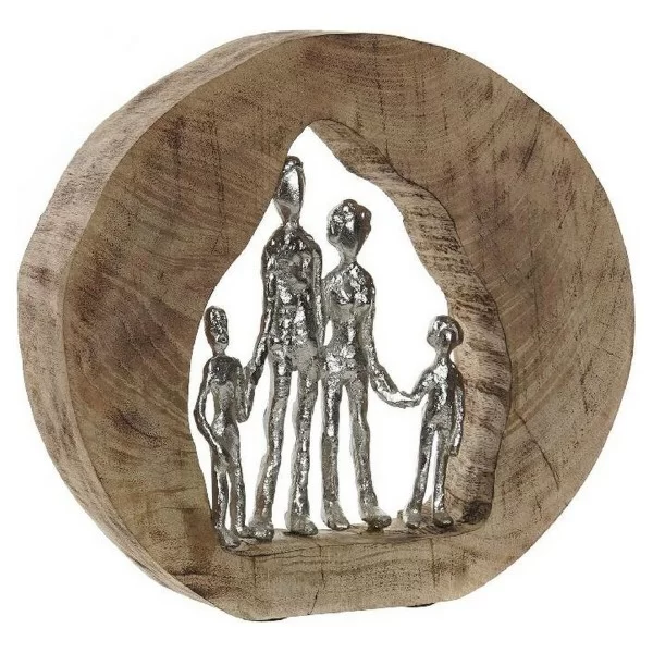 Decorative Figure DKD Home Decor 29,5 x 6,5 x 28,5 cm Silver Brown Modern