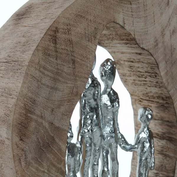 Decorative Figure DKD Home Decor 29,5 x 6,5 x 28,5 cm Silver Brown Modern