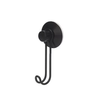 Hook for hanging up Black Steel ABS 6 x 13 x 4 cm (24 Units) 2