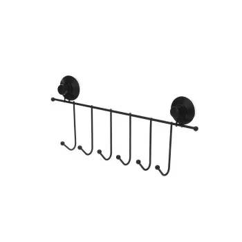 Door Coat Rack Black Steel ABS 39 x 16 x 4,9 cm (12 Units) 2