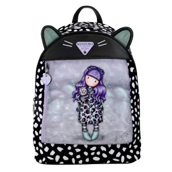 Casual Backpack Gorjuss Smitten kitten Black White (25,5...