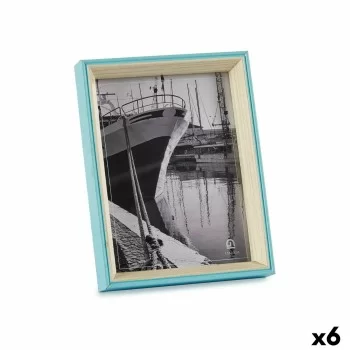 Photo frame Crystal Blue White MDF Wood (3 x 22 x 17 cm)...