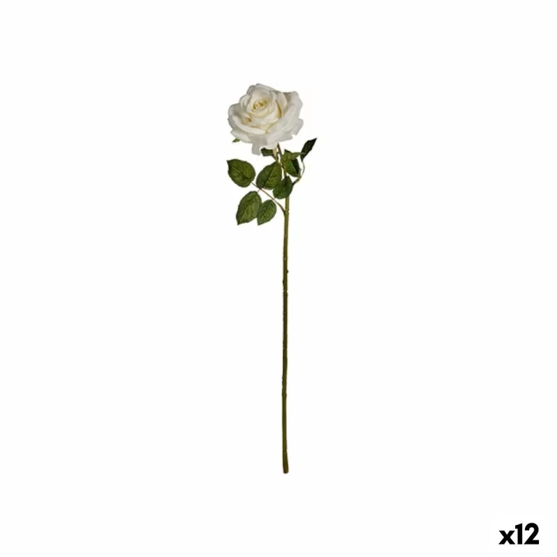 Decorative Flower White Paper Plastic (12 Units)