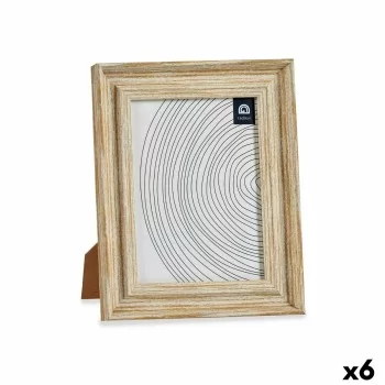 Photo frame Crystal Golden Wood Brown Plastic (21 x 2 x...