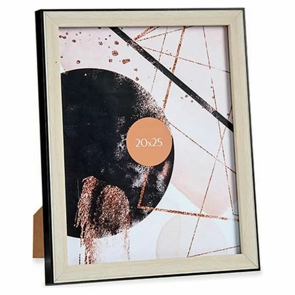 Photo frame Black Brown Plastic Glass (22,6 x 2 x 27,6 cm) (6 Units)