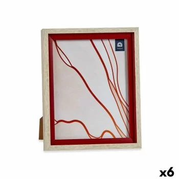 Photo frame Crystal Red Wood Brown Plastic (24 x 2 x 29...