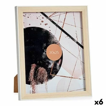 Photo frame Wood Brown White Plastic Glass (22,6 x 2 x...