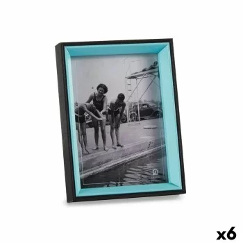 Photo frame Crystal Black Blue MDF Wood (6 Units) (3 x 20...