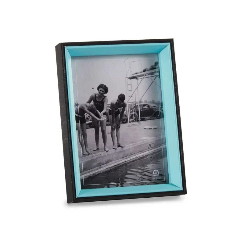 Photo frame Crystal Black Blue MDF Wood (6...
