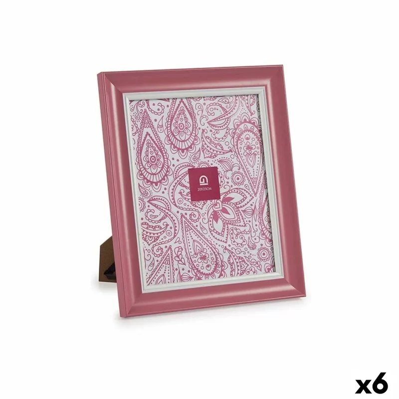 Photo frame Crystal Pink Plastic (6 Units) (2 x 31 x 26 cm)