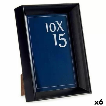 Photo frame Black Plastic Glass (12,2 x 3,5 x 17,3 cm) (6...