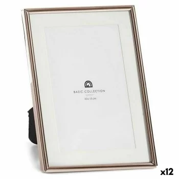 Photo frame Crystal Steel Copper (13,5 x 18,5 x 13,5 cm)...