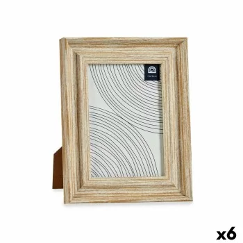 Photo frame Crystal Golden Wood Brown Plastic (19 x 2 x...