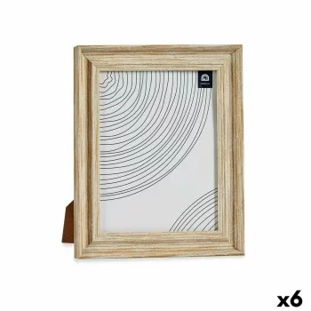 Photo frame Crystal Golden Wood Brown Plastic (26 x 2 x...