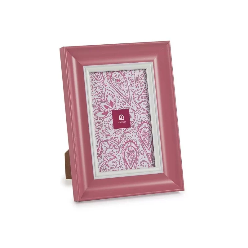 Photo frame Crystal Pink Plastic (6 Units) (2 x...