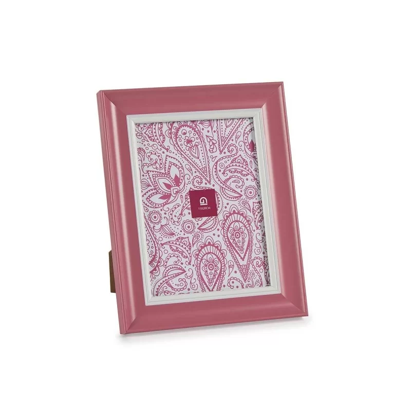 Photo frame Crystal Pink Plastic (6 Units) (2 x...