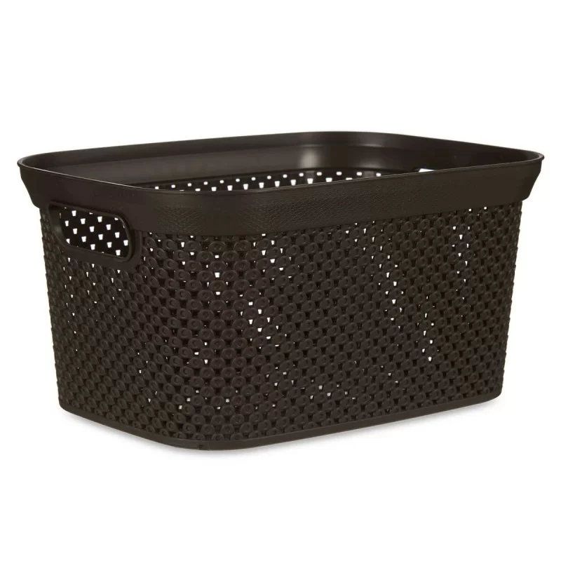 Basket Organiser Brown Plastic 5 L (24 Units)