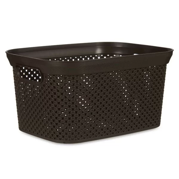 Basket Organiser Brown Plastic 5 L (24 Units)