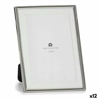 Photo frame Crystal Silver Steel (12 x 19,5 x 15,5 cm)...