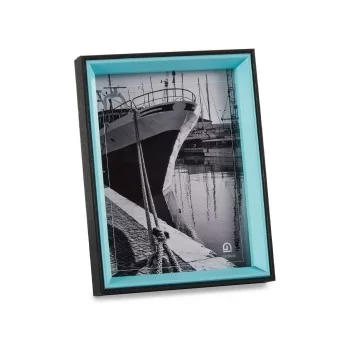 Photo frame Crystal Black Blue MDF Wood (3 x 22 x 17 cm)... 2