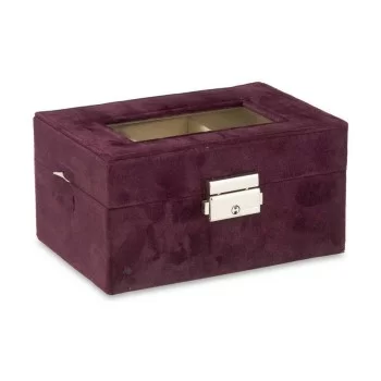 Box for watches Metal Burgundy (16 x 8,5 x 11 cm) (6 Units) 2