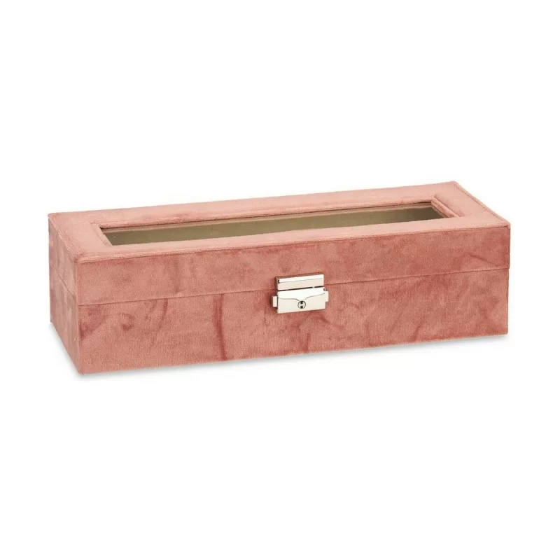 Box for watches Pink Metal (30,5 x 8,5 x 11,5...