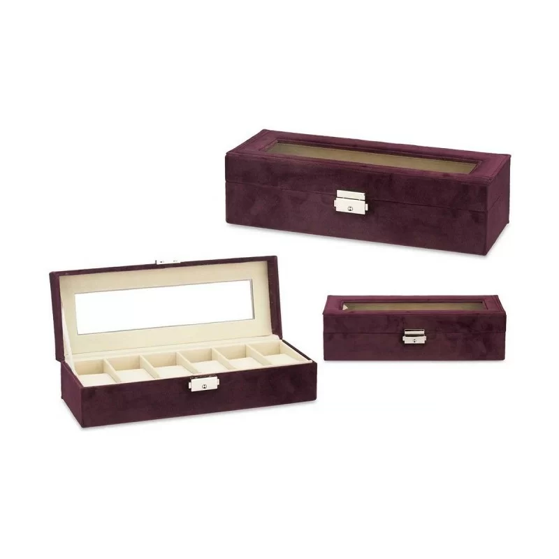 Box for watches Metal (30,5 x 8,5 x 11,5 cm) (6...