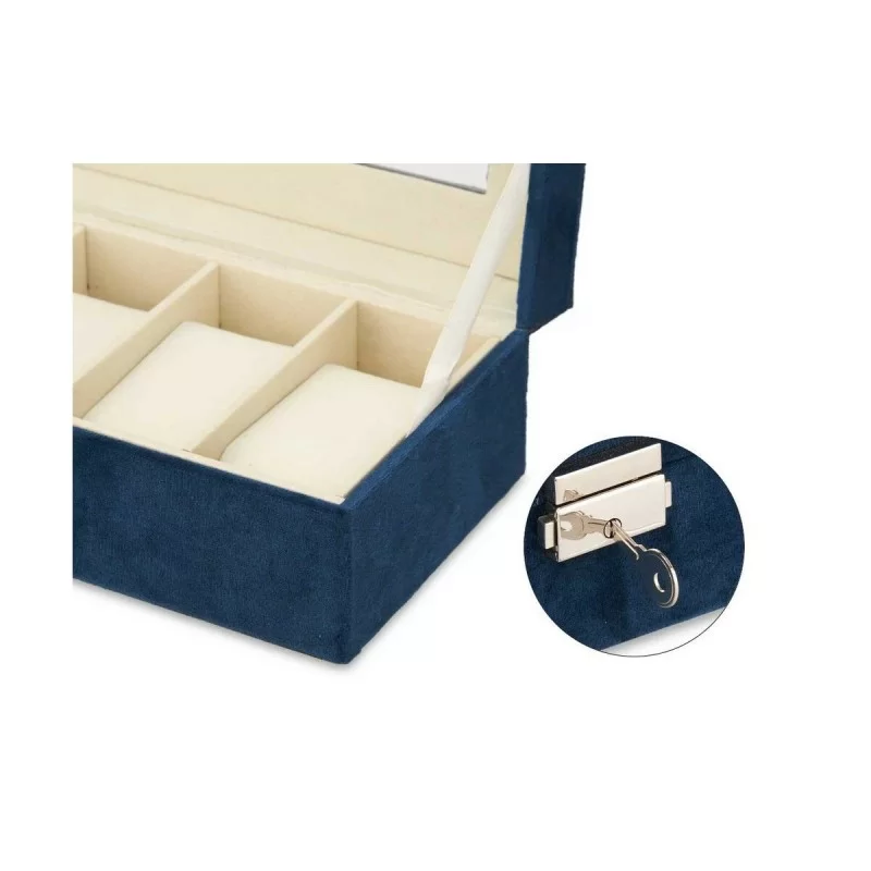Box for watches Blue Metal (30,5 x 8,5 x 11,5...