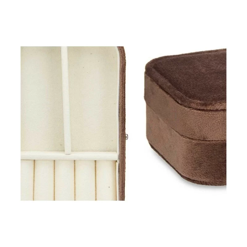 Jewelry box Brown Velvet (16,2 x 6 x 11,5 cm)...