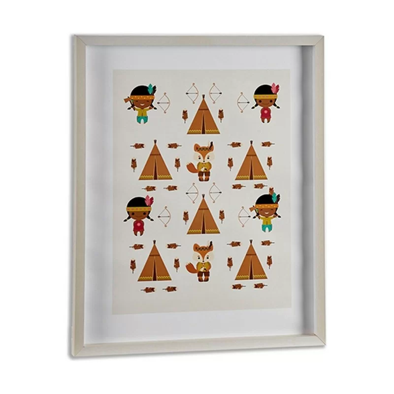 Painting Brown Wood White (6 Units) (2,5 x 52 x...