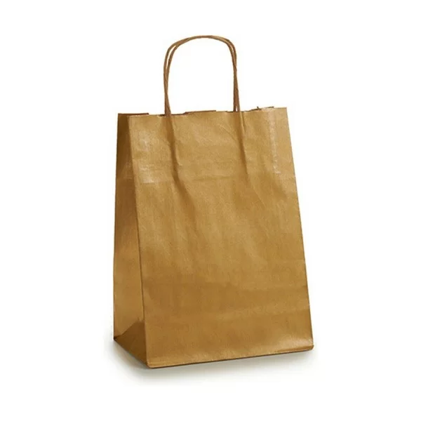 Paper Bag Golden (24 x 12 x 40 cm) (25 Units)