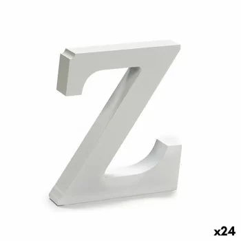 Letter Z Wood White (2 x 16 x 14,5 cm) (24 Units)