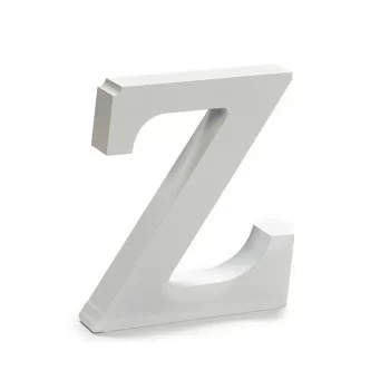 Letter Z Wood White (2 x 16 x 14,5 cm) (24 Units) 2