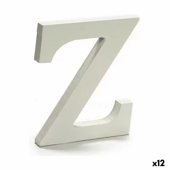Letter Z Wood White (1,8 x 21 x 17 cm) (12 Units)