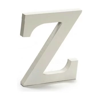 Letter Z Wood White (1,8 x 21 x 17 cm) (12 Units) 2