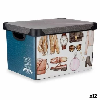 Storage Box Vintage With handles Plastic Vintage 22 L (30...