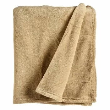 Fleece Blanket Beige (125 x 0,5 x 150 cm) (12 Units) 2
