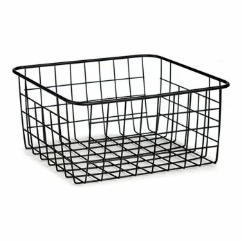 Basket Black Steel (22 x 12,7 x 28,5 cm) (18 Units) 2