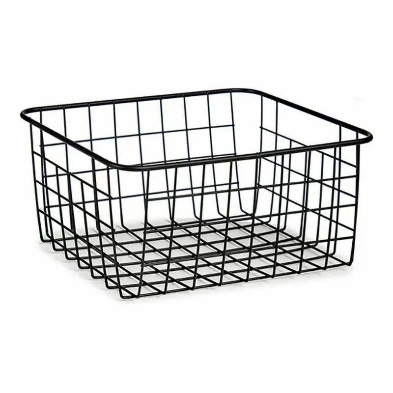 Basket Black Steel (22 x 12,7 x 28,5 cm) (18...